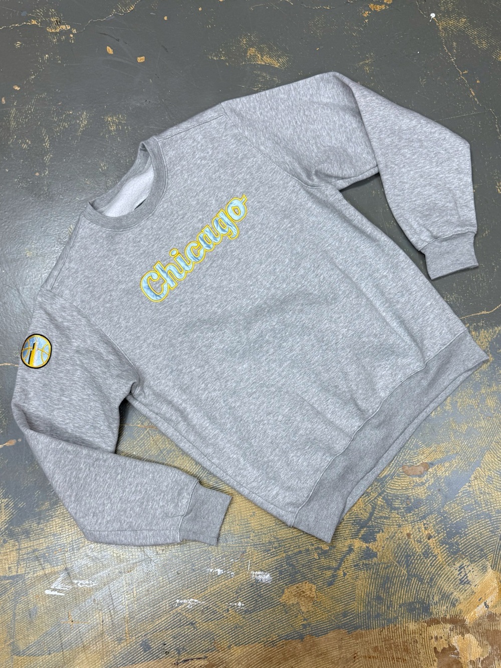 Chicago Sky Kur8ted Crewneck Pull Over Sweater NBA Basketball XL Heather Grey